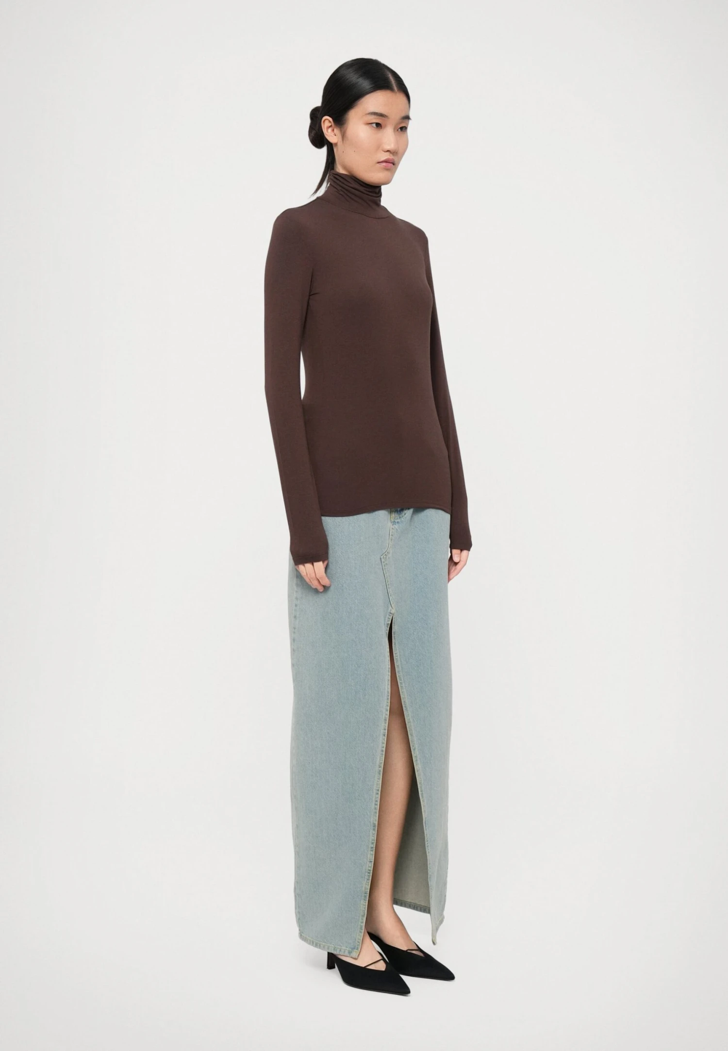 Long Sleeved Top - Cioccolato 4 Long Sleeved Top - Cioccolato - Image 4