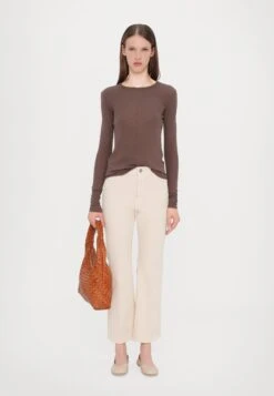 VINCITA - Long Sleeved Top - Cioccolato -The LBD Shop 01b2da245af4461ca2101b6cc8b1a995