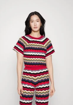 Manuele - Print T-Shirt - Rosso Scuro