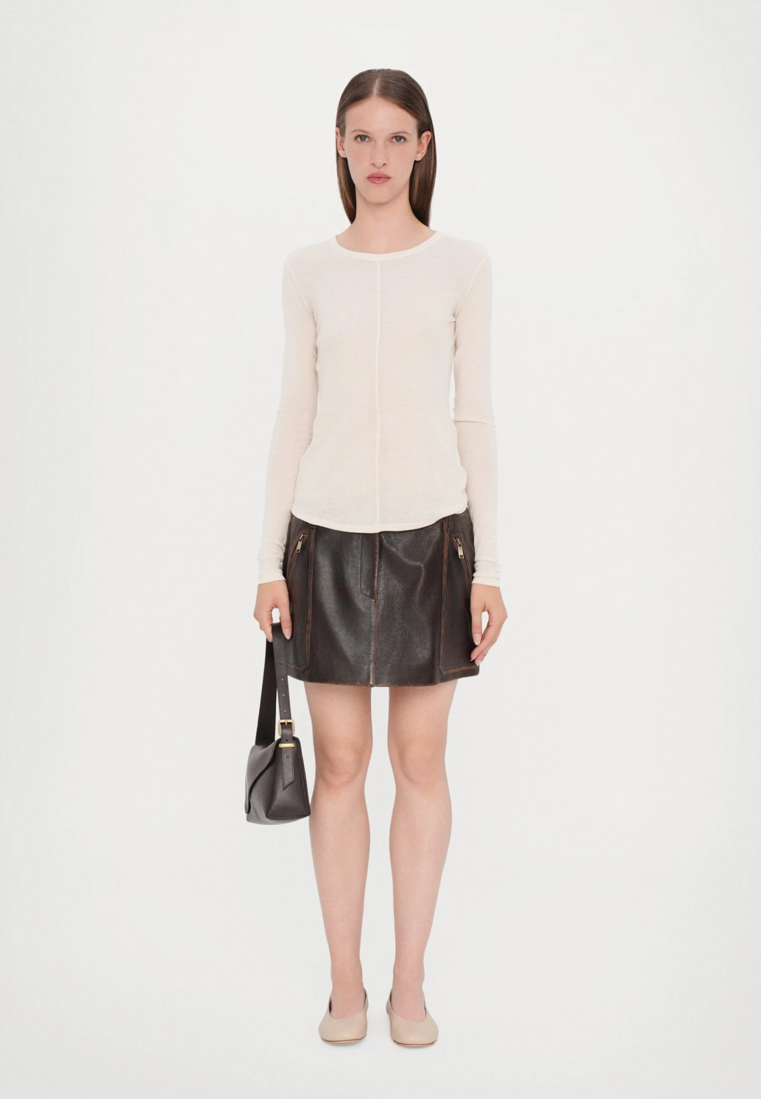 VINCITA - Long Sleeved Top - Bianco Avorio 2 VINCITA - Long Sleeved Top - Bianco Avorio - Image 2