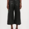 BLANC - Leather Trousers - Nero