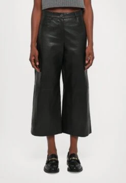 BLANC - Leather Trousers - Nero