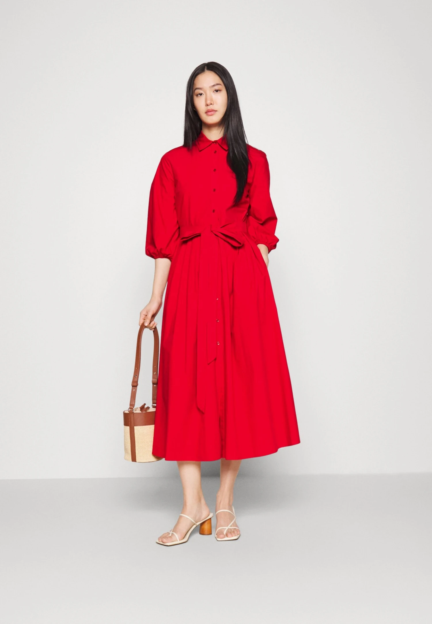 Abete - Shirt Dress - Rosso 2 Abete - Shirt Dress - Rosso - Image 2