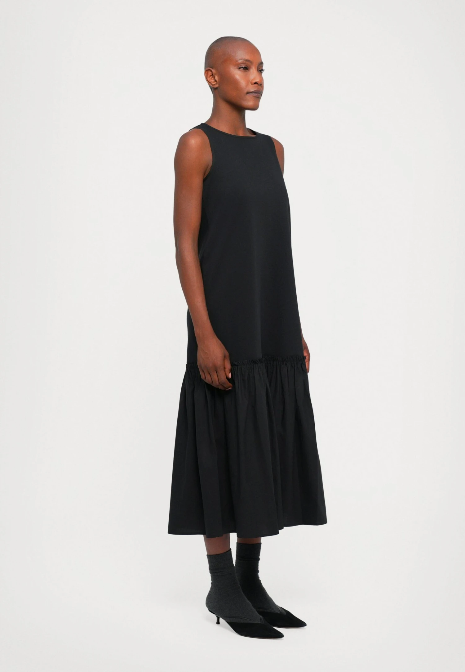 OSMIO - Jersey Dress - Nero 4 OSMIO - Jersey Dress - Nero - Image 4