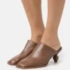 Gabry - Heeled Mules - Brown