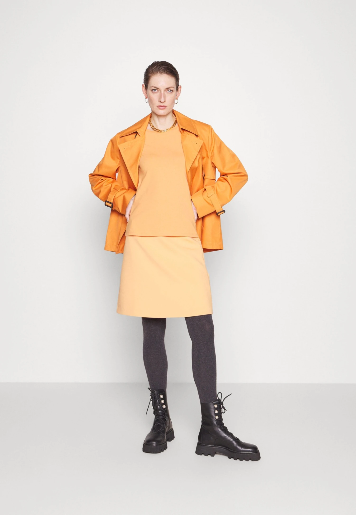 Cina - A-Line Skirt - Arancio 2 Cina - A-Line Skirt - Arancio - Image 2