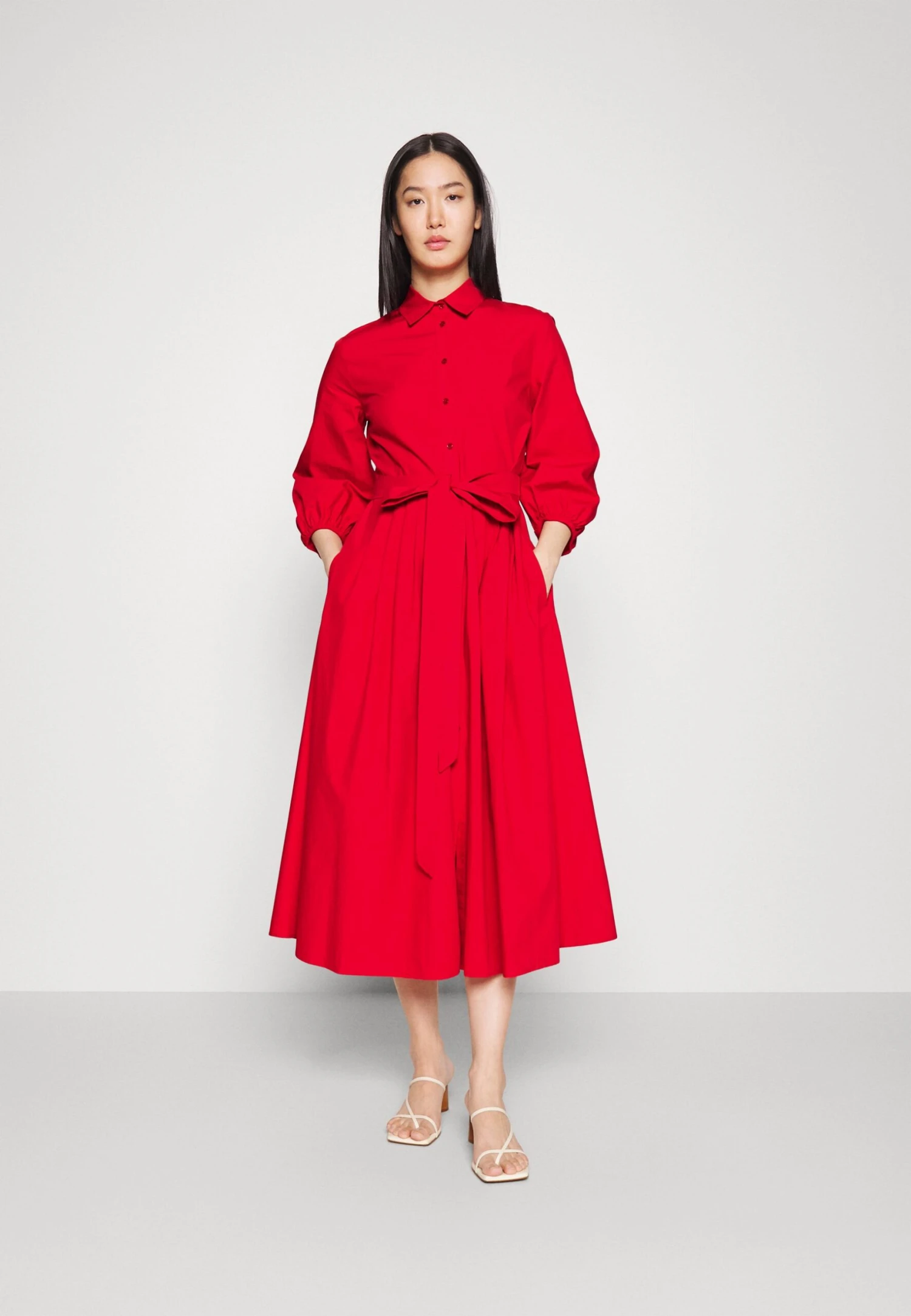 Abete - Shirt Dress - Rosso 1 Abete - Shirt Dress - Rosso
