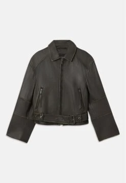 EGIZIO - Leather Jacket - Marrone Scuro -The LBD Shop 29e73595a9114b7f8854bdc6afb2b59a