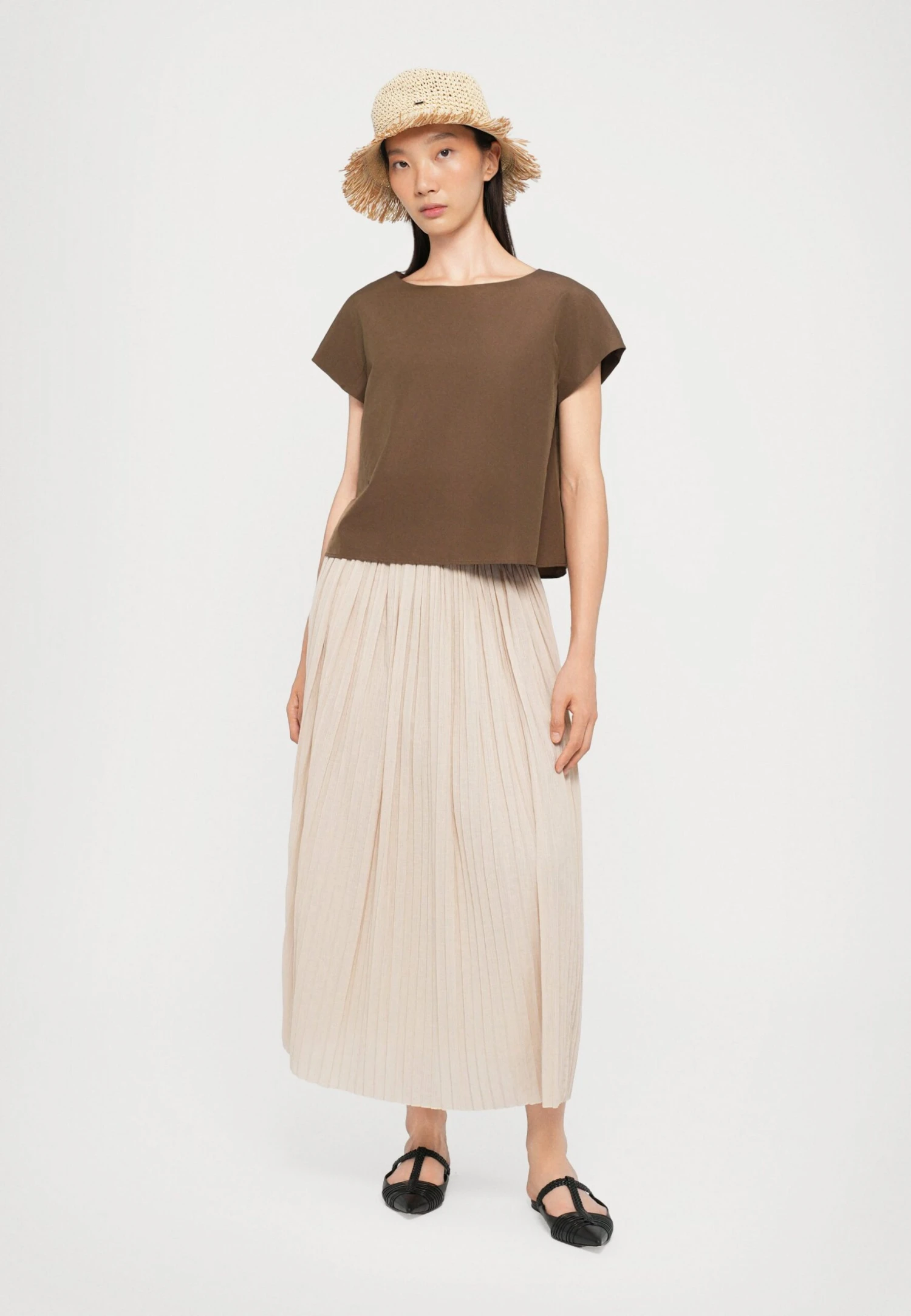 CRAL - A-line Skirt - Beige 2 CRAL - A-line Skirt - Beige - Image 2