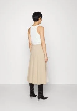 Kabul - A-Line Skirt - Beige -The LBD Shop 3f0eecce19ac4f968f41b84215d9692f