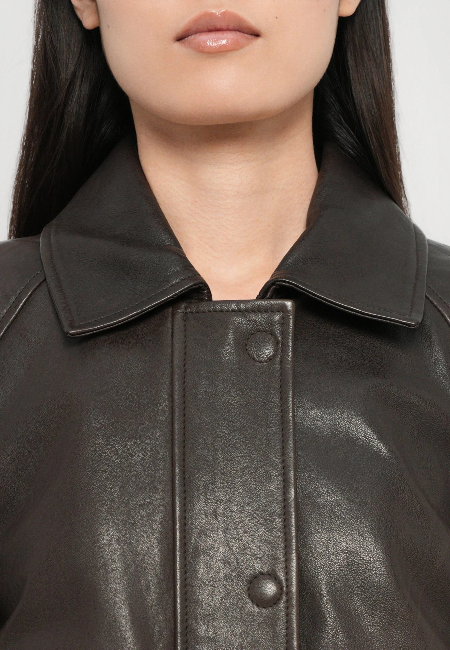 BERBICE - Leather Jacket - Marrone Scuro 7 BERBICE - Leather Jacket - Marrone Scuro - Image 7