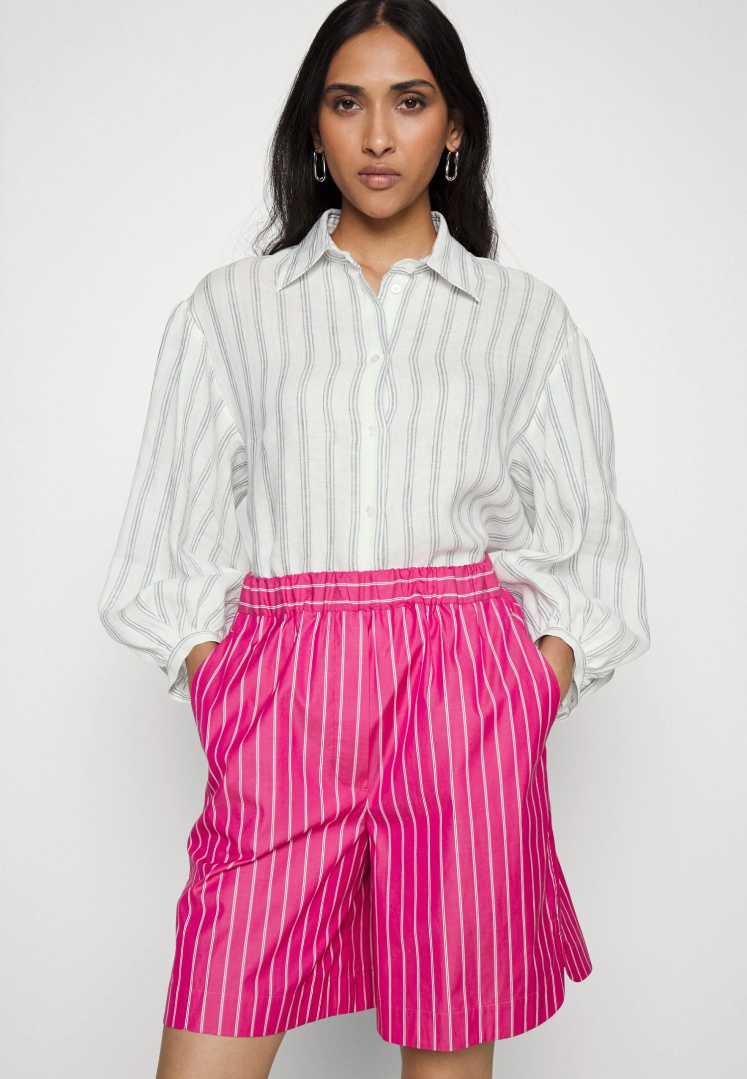 Nerina - Button-Down Blouse - Blu 4 Nerina - Button-Down Blouse - Blu - Image 4