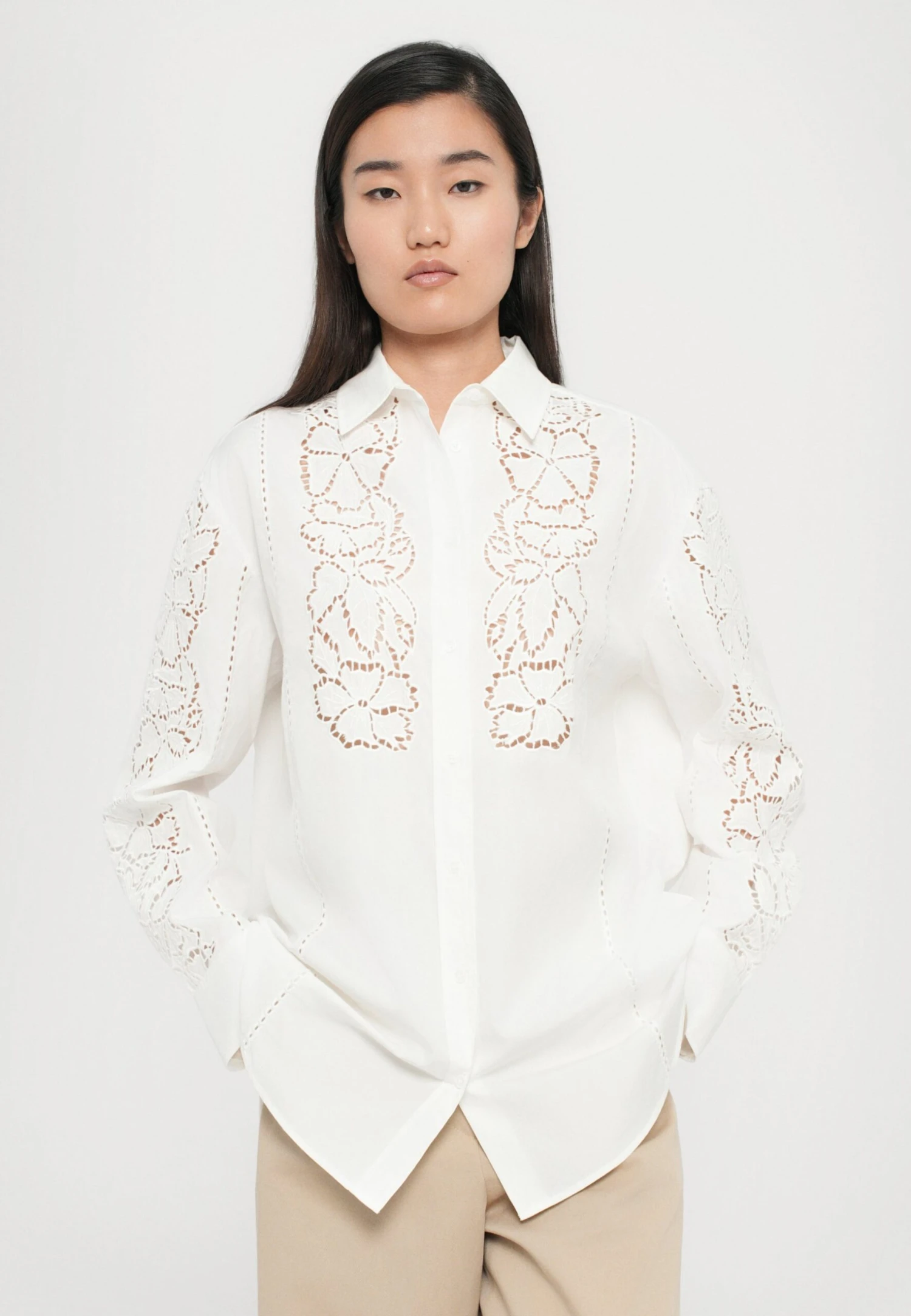 ELMI - Button-down Blouse - Bianco 5 ELMI - Button-down Blouse - Bianco - Image 5