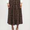 TEMPRA - A-line Skirt - Cioccolato