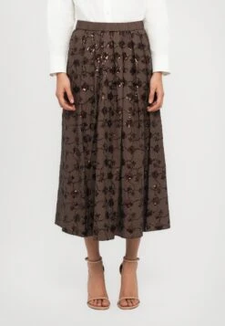 TEMPRA - A-line Skirt - Cioccolato