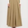 AGIATE - Pleated Skirt - Deserto