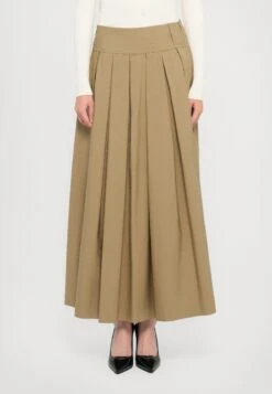 AGIATE - Pleated Skirt - Deserto
