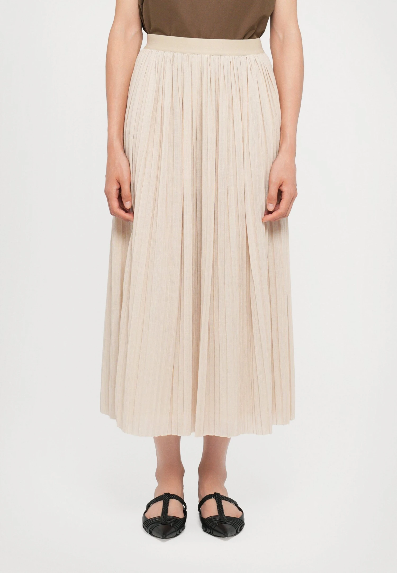CRAL - A-line Skirt - Beige 1 CRAL - A-line Skirt - Beige