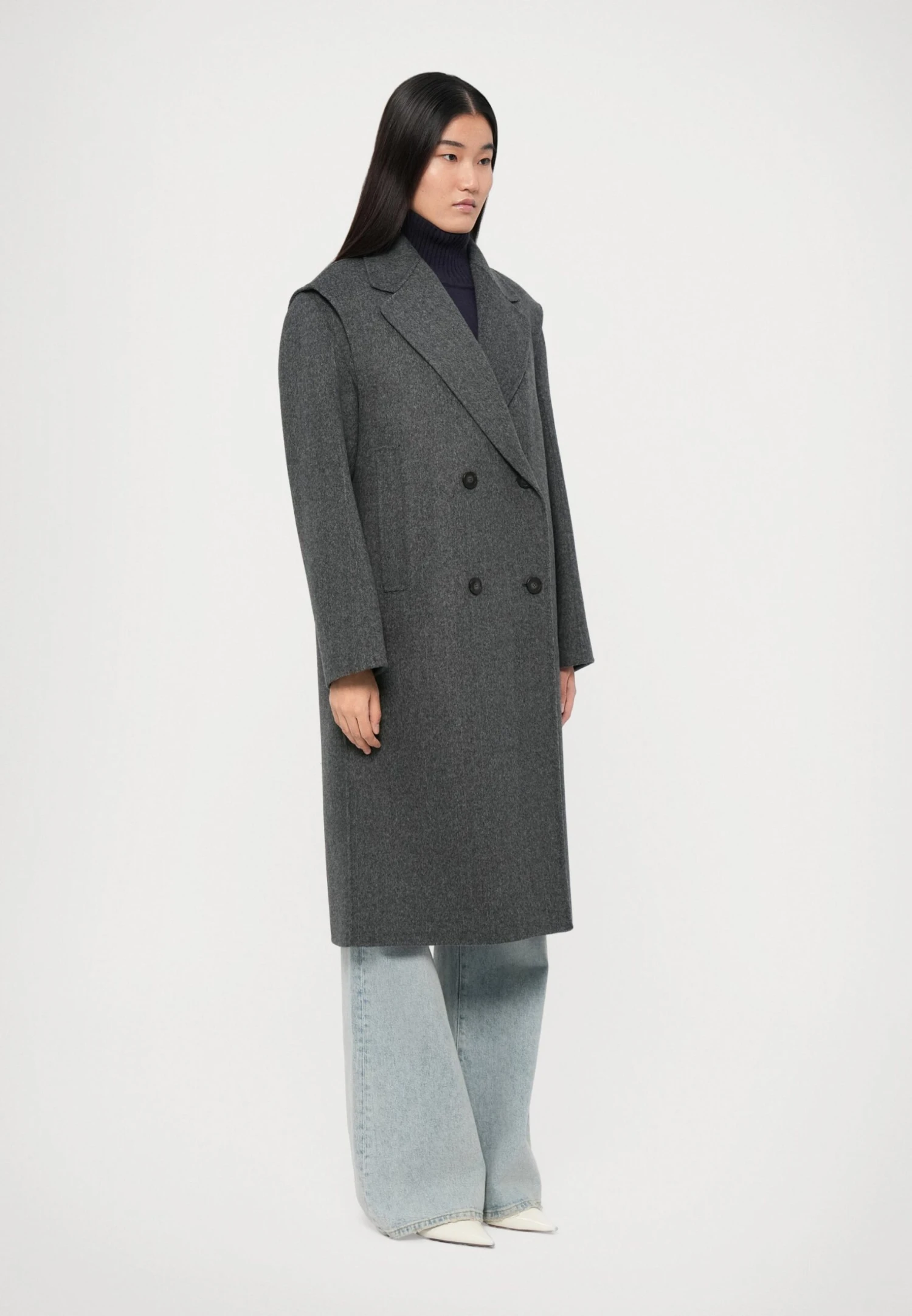 SABADEL - Classic Coat - Antracite 4 SABADEL - Classic Coat - Antracite - Image 4