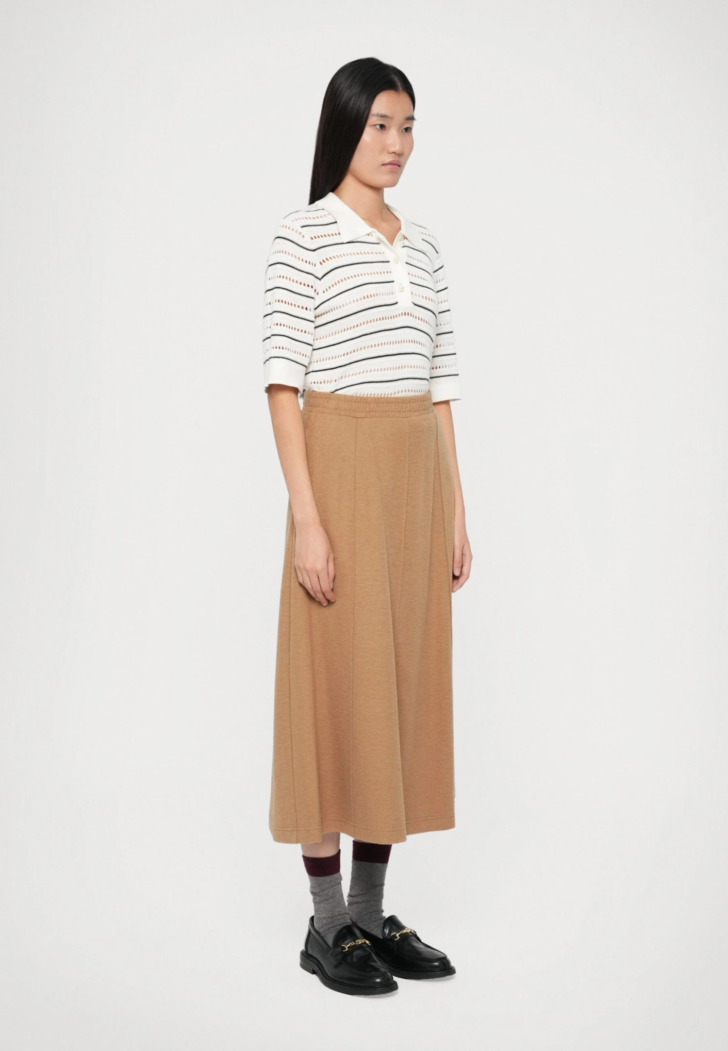 CIRCEO - A-line Skirt - Cammello 4 CIRCEO - A-line Skirt - Cammello - Image 4