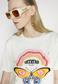 Denaro - Print T-Shirt - Bianco -The LBD Shop 7d01264bcab14b06a9ebf480a1dbe831