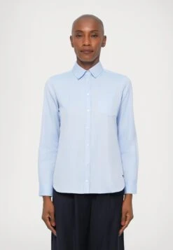 Button-down Blouse - Azzurro