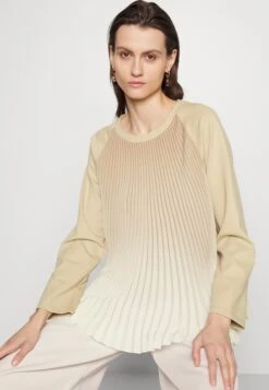 Sabadel - Long Sleeved Top - Beige -The LBD Shop 88a2da11421e459096ae4a927755025f