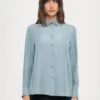 PAMIR - Button-down Blouse - Azzurro