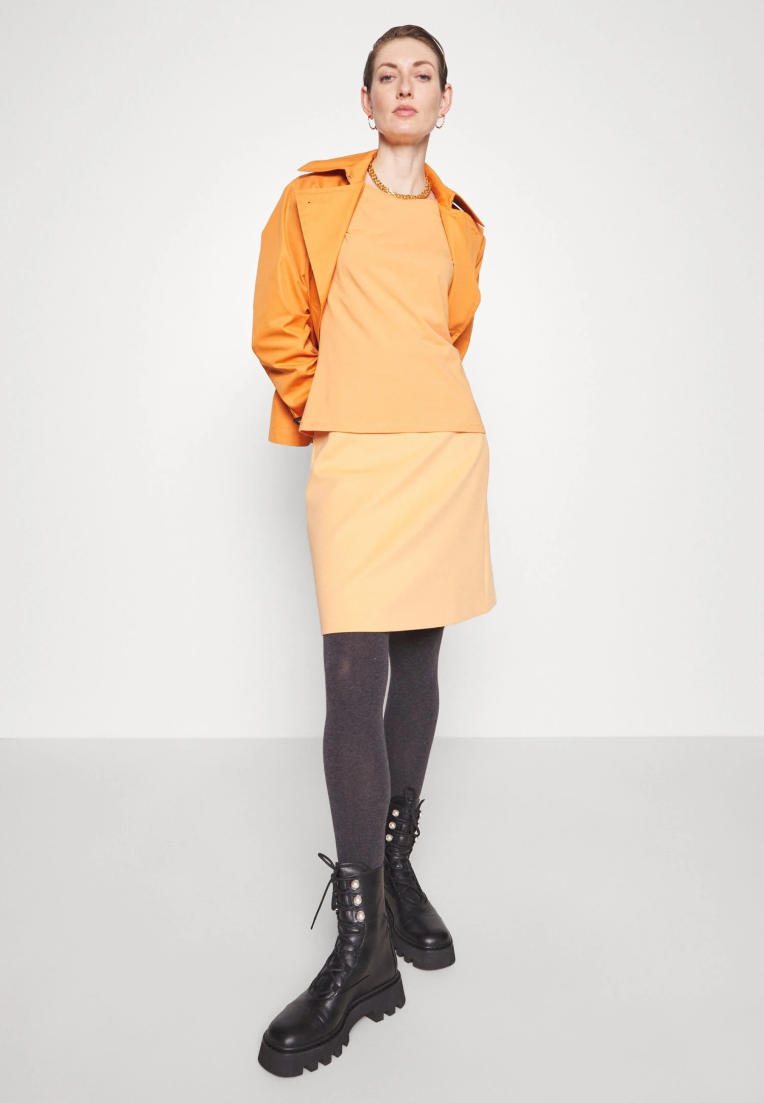 Cina - A-Line Skirt - Arancio 4 Cina - A-Line Skirt - Arancio - Image 4