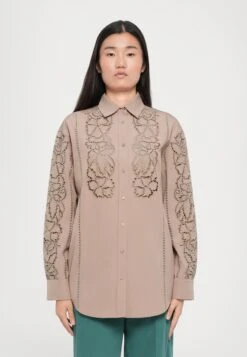 ELMI - Button-down Blouse - Marrone Chiaro