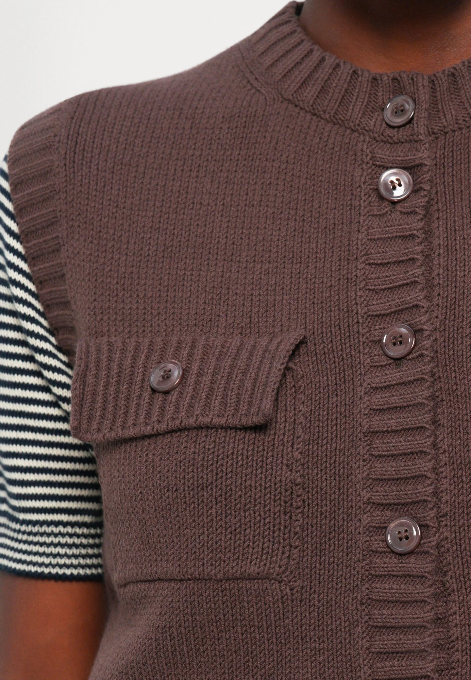 CAPRARA - Waistcoat - Cioccolato 7 CAPRARA - Waistcoat - Cioccolato - Image 7