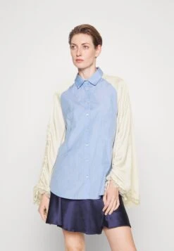 Button-Down Blouse - Azzurro