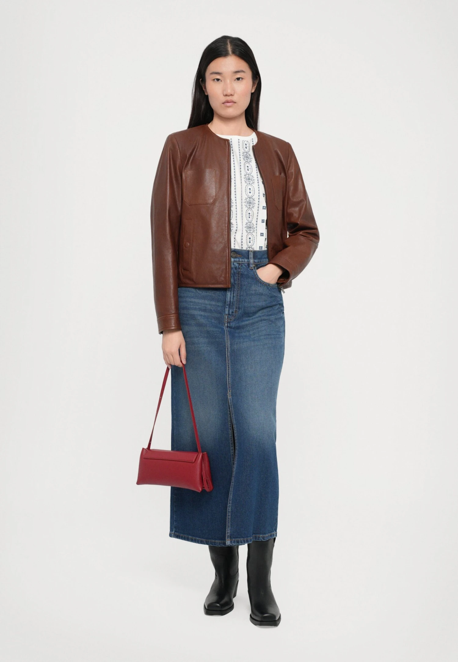 Leather Jacket - Cuoio 2 Leather Jacket - Cuoio - Image 2