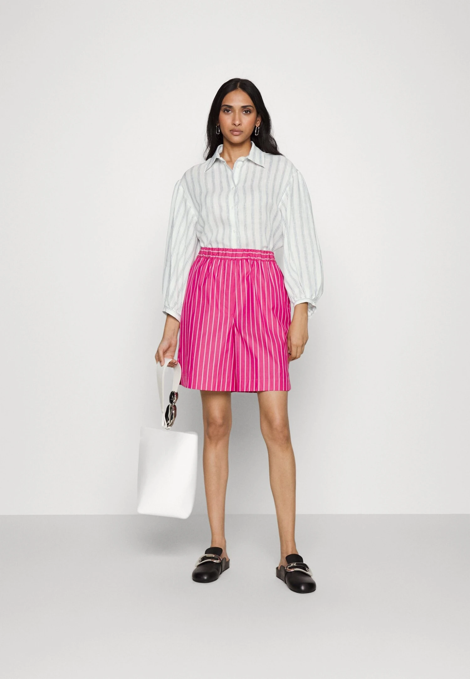 Nerina - Button-Down Blouse - Blu 2 Nerina - Button-Down Blouse - Blu - Image 2