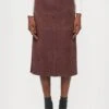PALA - Leather Skirt - Vinaccia
