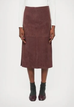 PALA - Leather Skirt - Vinaccia