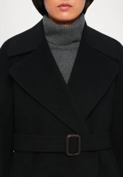 MANU - Classic Coat - Nero -The LBD Shop a958d62a58974c7982bd937f65c3b1d9