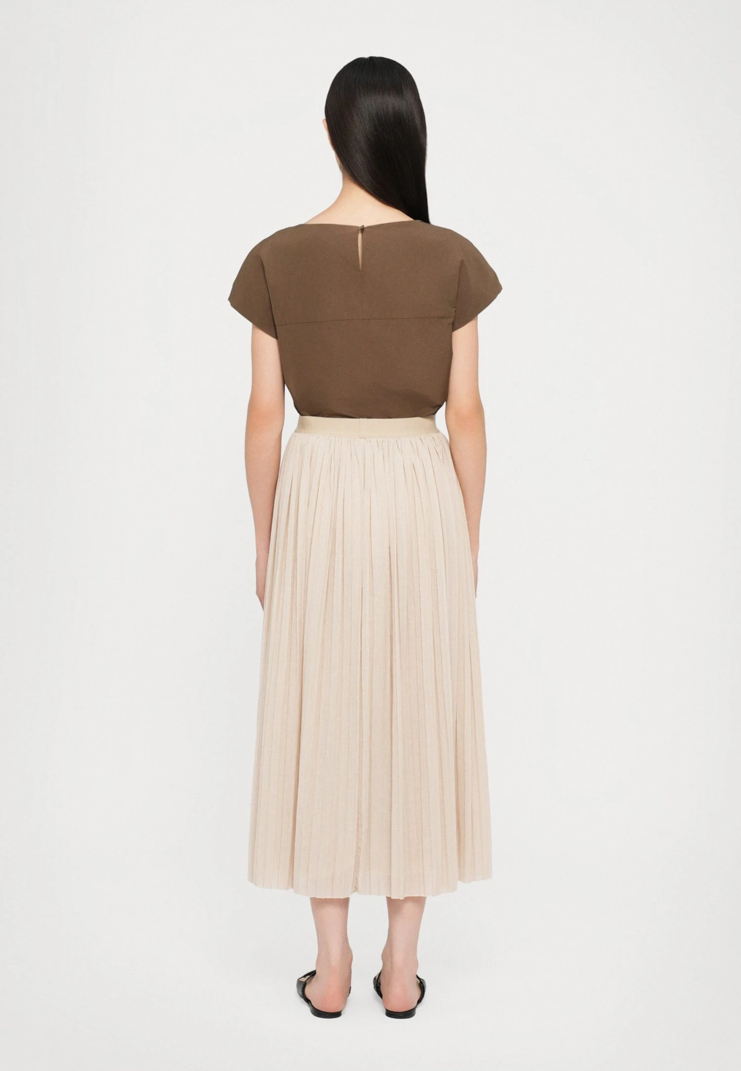 CRAL - A-line Skirt - Beige 3 CRAL - A-line Skirt - Beige - Image 3