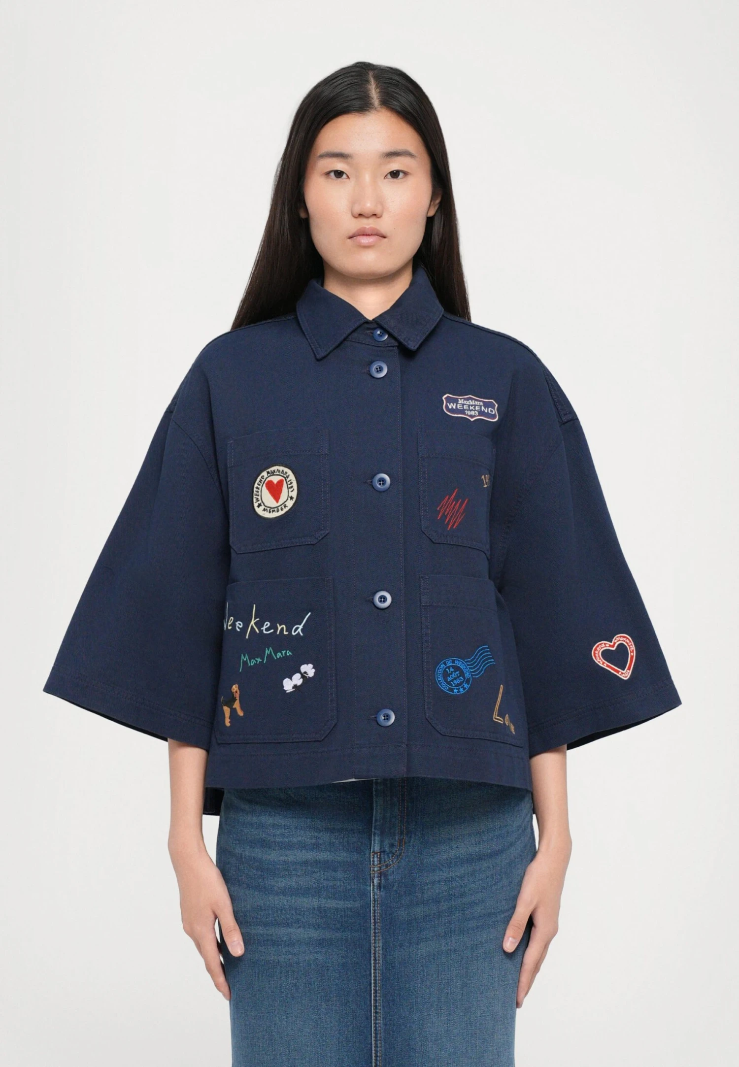 ASSUAN - Denim Jacket - Blu Marino 1 ASSUAN - Denim Jacket - Blu Marino