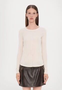 VINCITA - Long Sleeved Top - Bianco Avorio