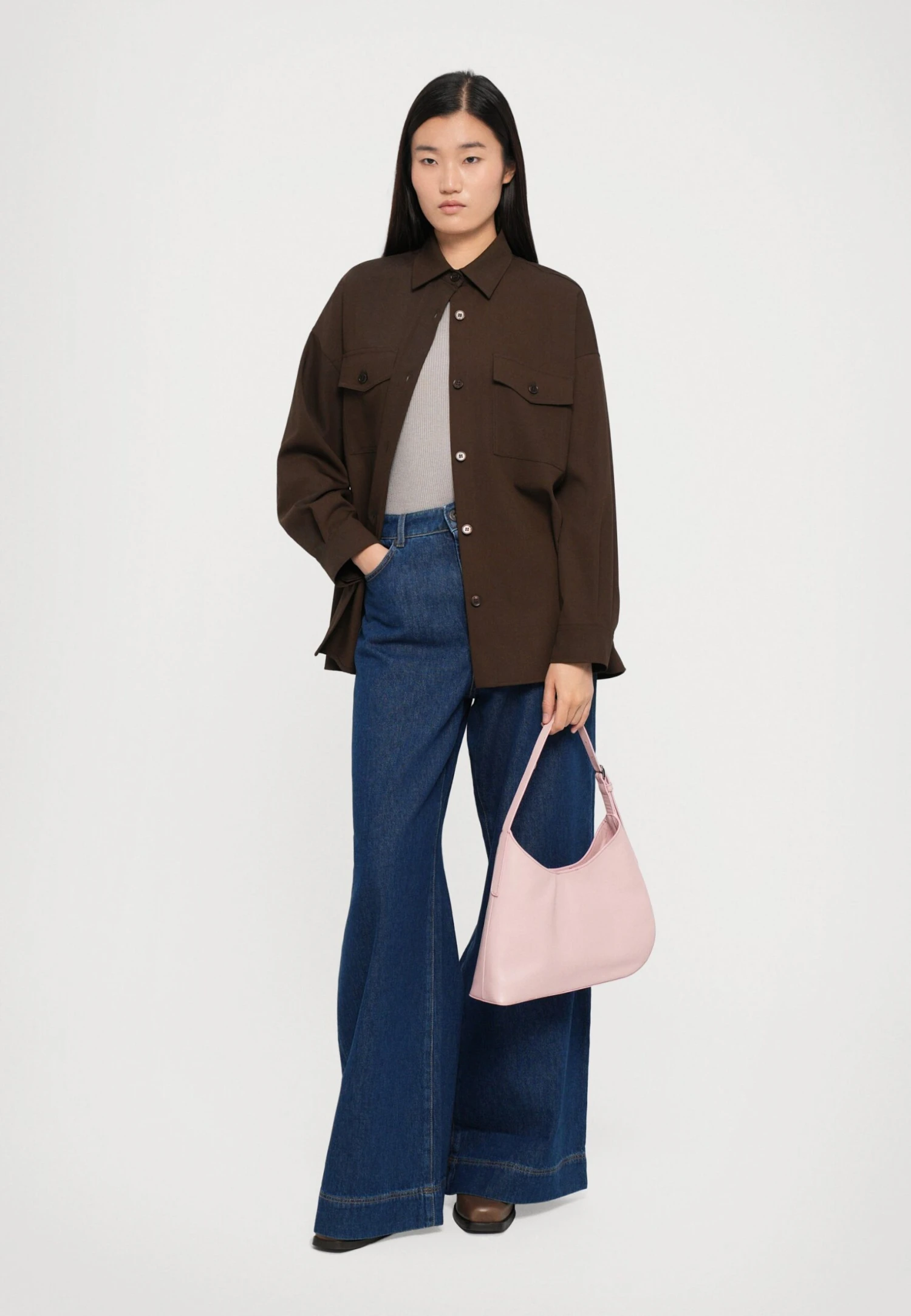 FIRMINA - Button-down Blouse - Marrone Scuro 2 FIRMINA - Button-down Blouse - Marrone Scuro - Image 2