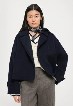 CARELLA - Classic Coat - Blu -The LBD Shop b86b785c7a5f4033bf69d814b697b6a8
