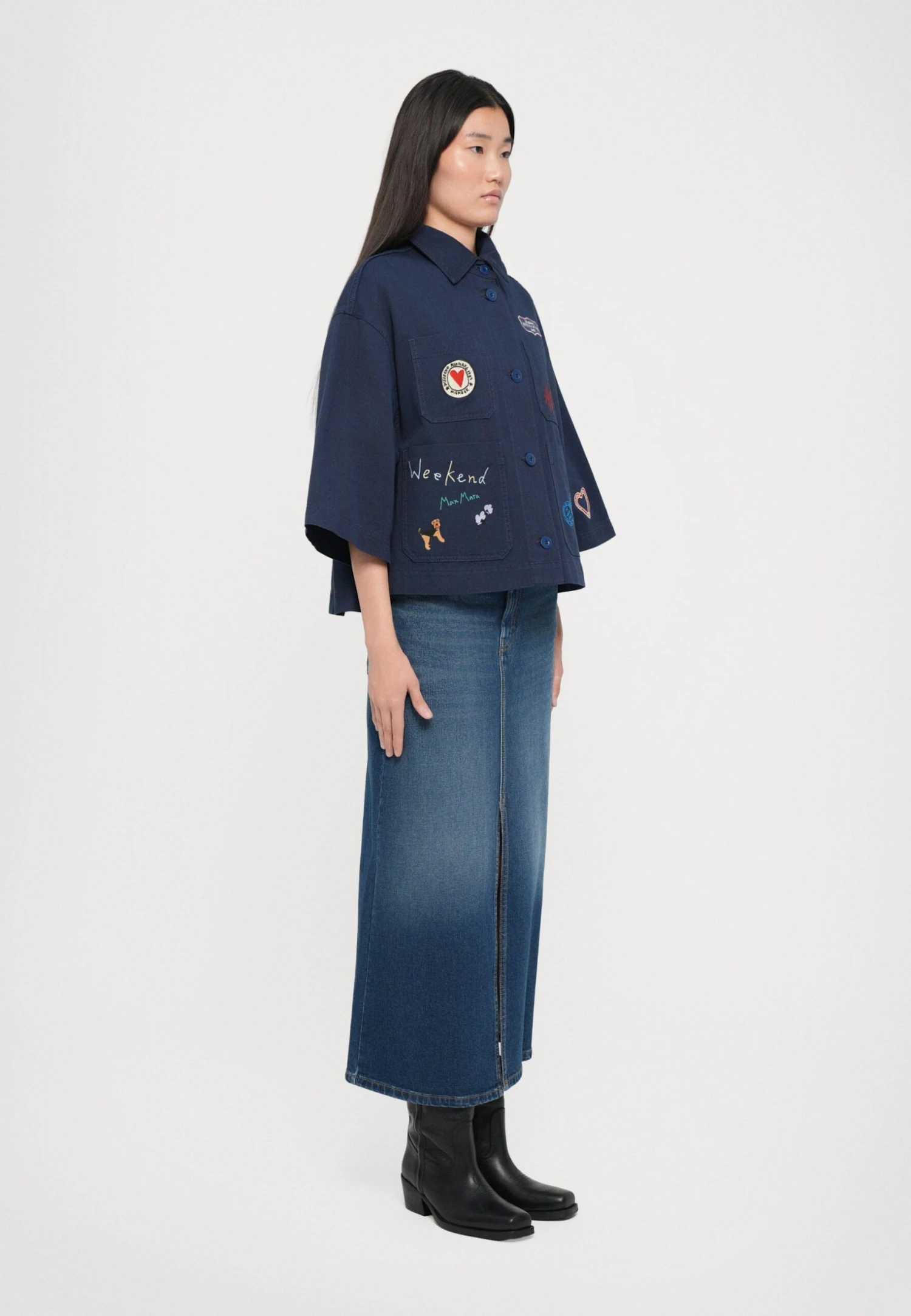 ASSUAN - Denim Jacket - Blu Marino 4 ASSUAN - Denim Jacket - Blu Marino - Image 4