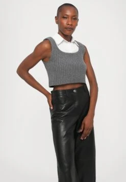 BLANC - Leather Trousers - Nero -The LBD Shop ce3e6db162fe402a8d4a08b2bb7a0e0f