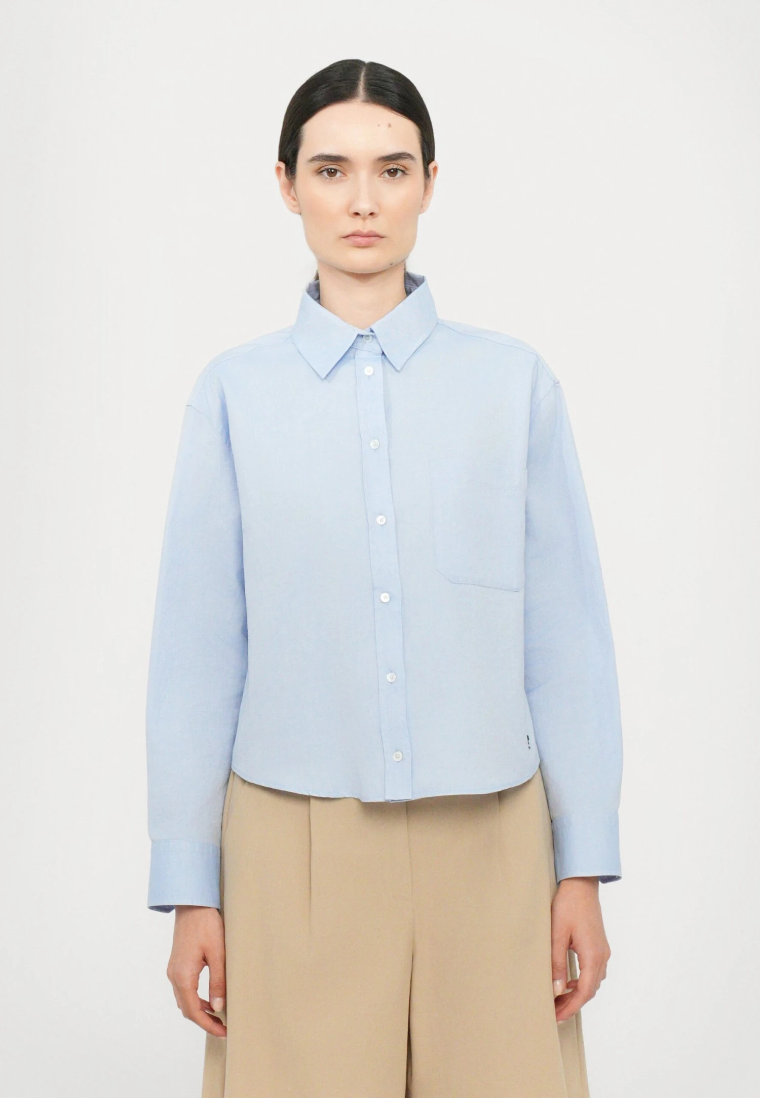 NUORO - Button-down Blouse - Azzurro 1 NUORO - Button-down Blouse - Azzurro