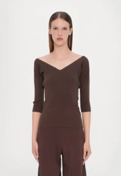 OCEANO - Long Sleeved Top - Cioccolato