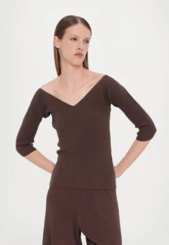 OCEANO - Long Sleeved Top - Cioccolato -The LBD Shop d4b997d1522142ff8d5c98e83ca25d08