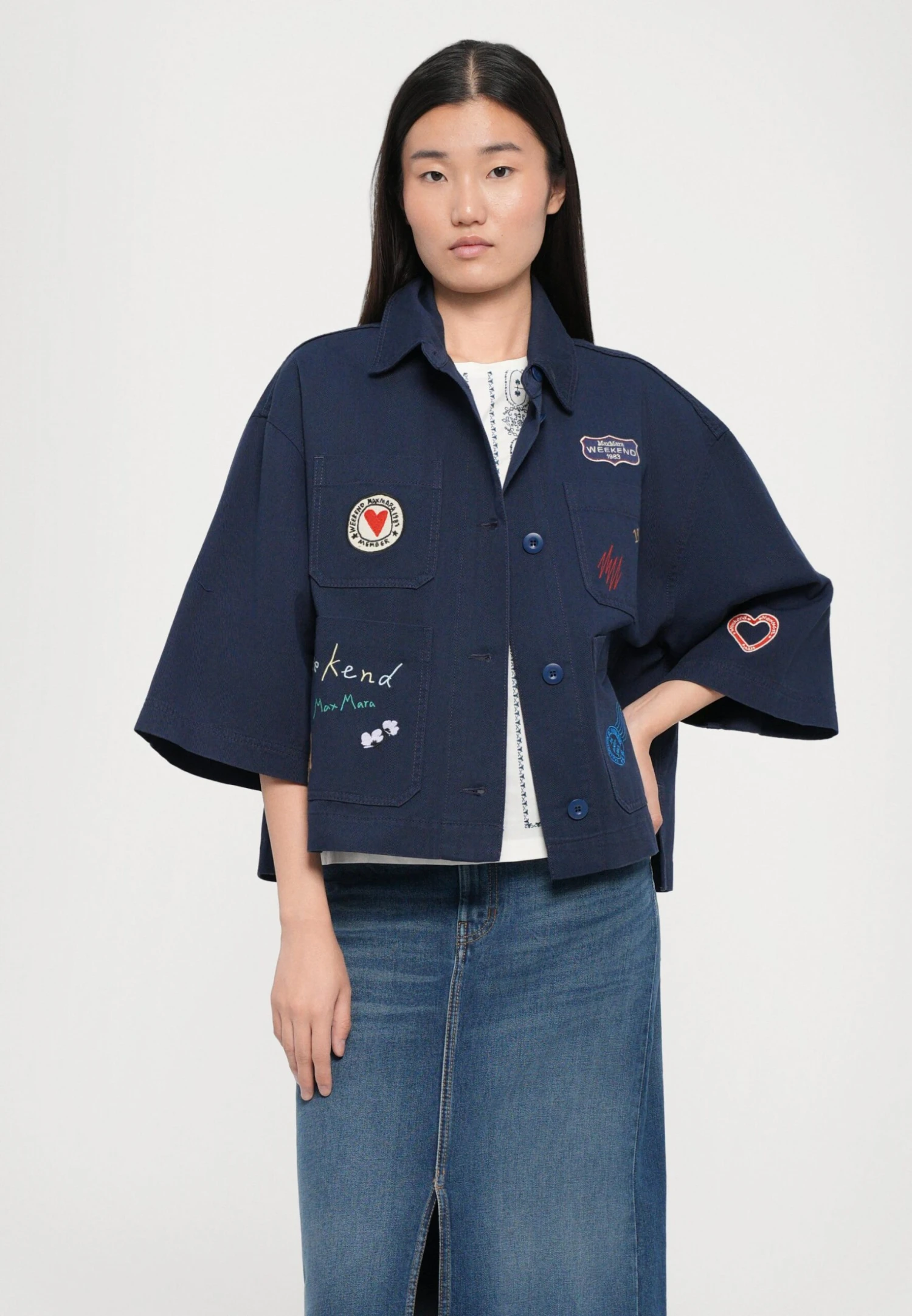 ASSUAN - Denim Jacket - Blu Marino 5 ASSUAN - Denim Jacket - Blu Marino - Image 5