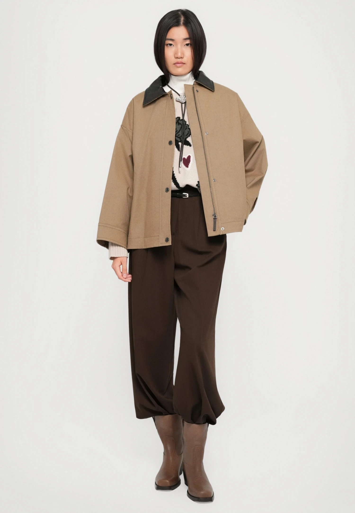 GARENNA - Trousers - Marrone Scuro 5 GARENNA - Trousers - Marrone Scuro - Image 5