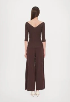 OCEANO - Long Sleeved Top - Cioccolato -The LBD Shop dbc8eaca39e84f70839ea8d59e0f63cf